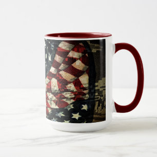 Caneca American Flag-Camouflage por Shirley Taylor