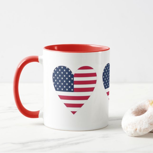 Caneca American Flag Combo Mug (Com Donut)