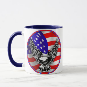 Caneca American Flag Eagle Mug