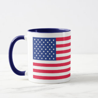 Caneca American Flag Mug com identificador azul
