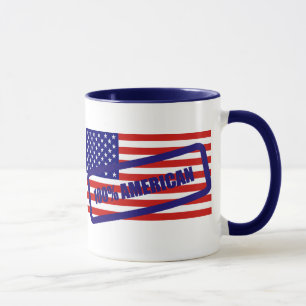 Caneca American Flag Mug Stamped American
