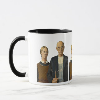 Caneca American Gothic couple 