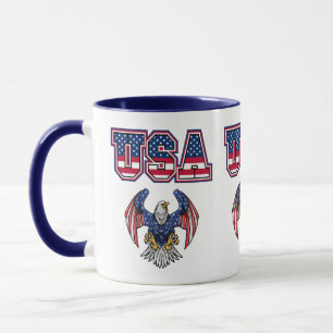 Caneca American Pride USA Shield Personalizado Café De Do