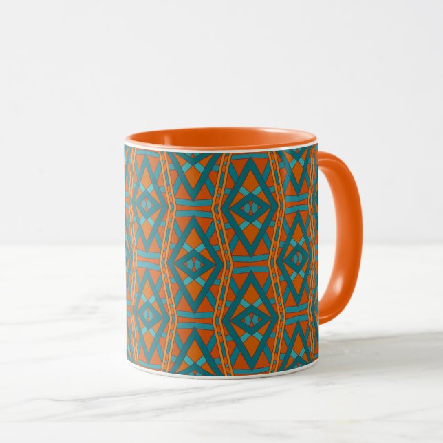 Caneca American Southwestern Style Pattern And Colors Art (Frente Esquerda)