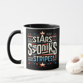 Caneca Americana de abstrato: Estrelas, Manchas e Stripes