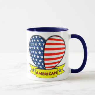 Caneca americana do coração