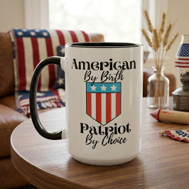 Caneca Americano de Nascimento Patriota por Escolha Retro