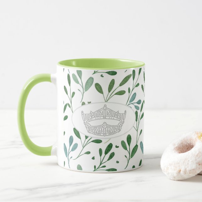 Caneca Americano Pageant Crown Leaf Impressão Dois Tons M (Com Donut)
