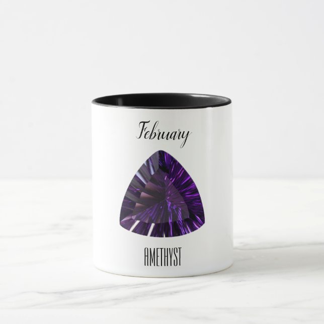 Caneca Ametyst Gem Purple Coffee Mug Fevereiro Birthstone (Centro)