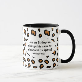 Caneca Amharic e English Bíblia Verse