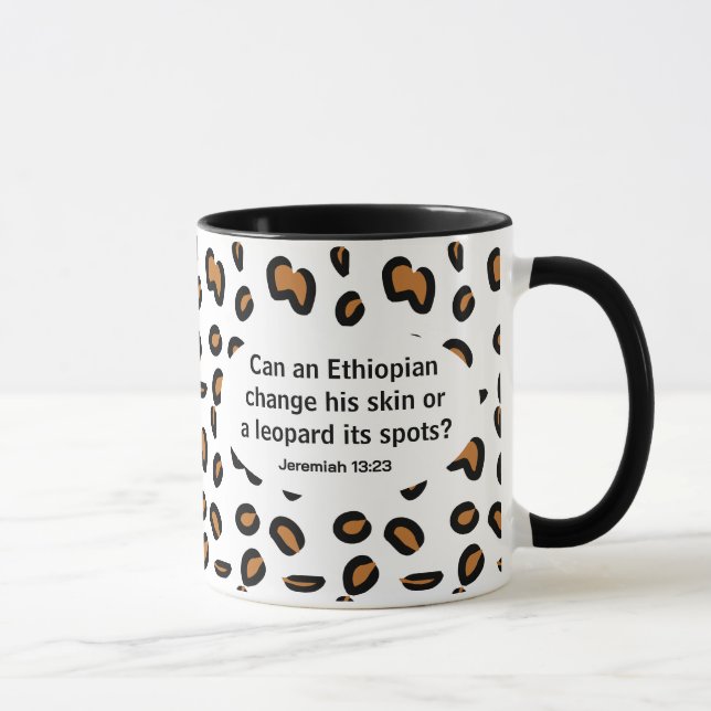 Caneca Amharic e English Bíblia Verse (Direita)