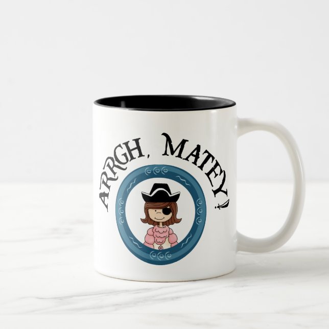 Caneca amiga da menina do pirata de Arrgh (Direita)