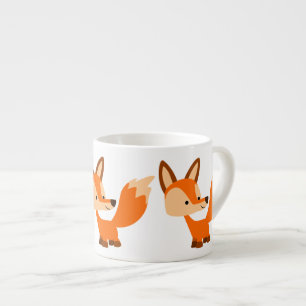 Caneca amigável bonito do café do Fox dos desenh