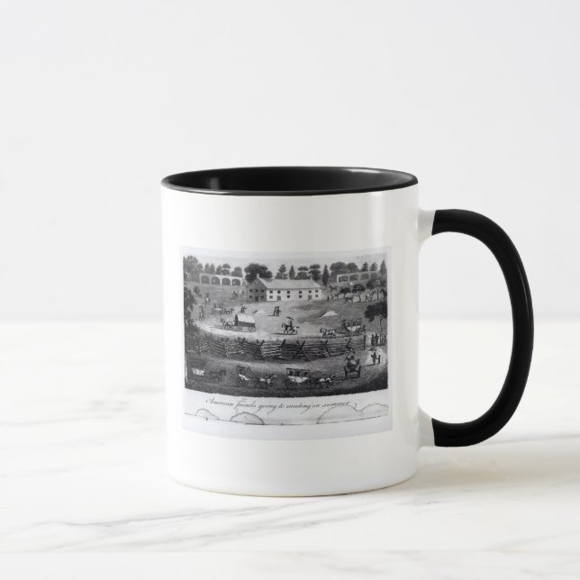Caneca Amigos americanos que vão ao encontro no verão (Direita)