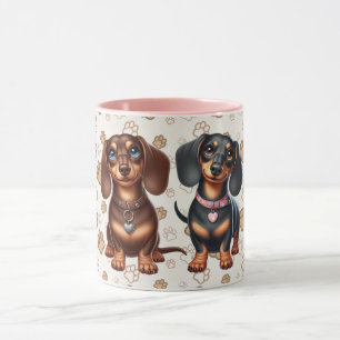 Caneca Amigos bonitos de dachshund