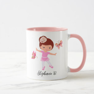 Caneca Amigos da Borboleta balé Tutu Ballerina Girl
