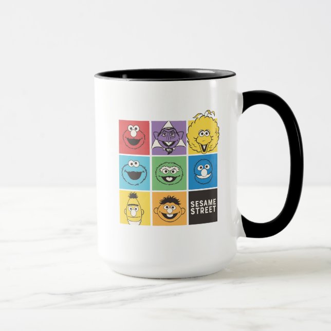 Caneca Amigos da Rua Sésamo | Blocos de Cor (Direita)