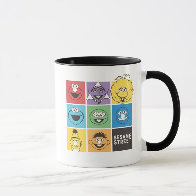 Caneca Amigos da Rua Sésamo | Blocos de Cores (Direita)