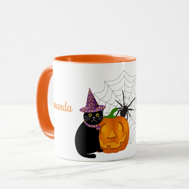 Caneca Amigos de Halloween Personalizados (Frente Esquerda)