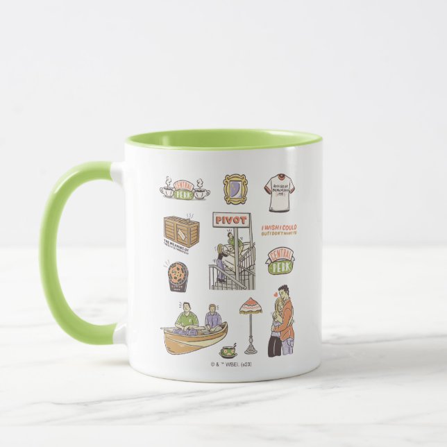 Caneca AMIGOS™ | Ícones de desenho animado (Esquerda)