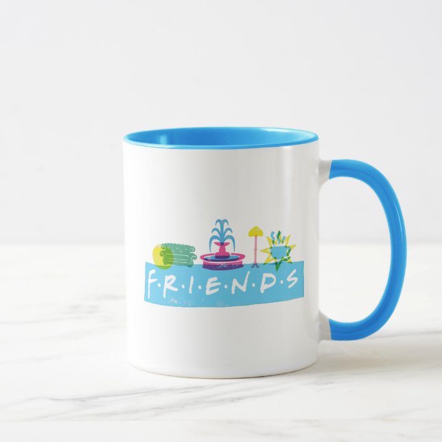 Caneca AMIGOS™ | Logotipo com ícones (Direita)