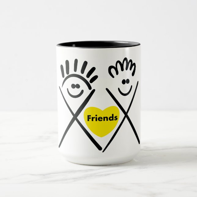 Caneca Amigos Mínimos – Arte Linear  (Centro)