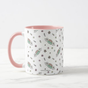 Caneca AMIGOS™  Padrão De Aquarela Do Café De Perk Ce