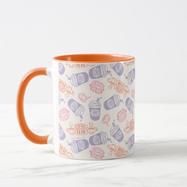 Caneca AMIGOS™ | Padrão de Perk Central Pastel (Esquerda)