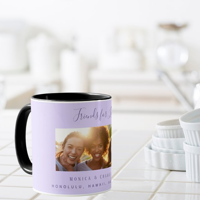 Caneca Amigos para nomes de fotografias de vida violeta l (Criador carregado)