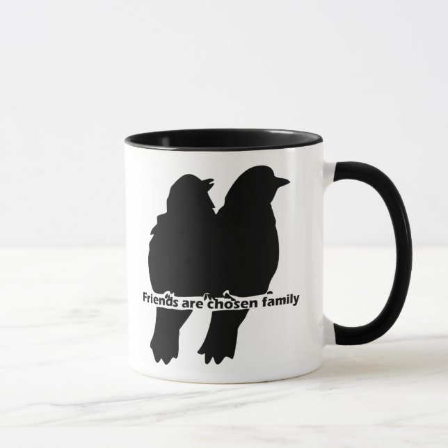 Caneca Amigos são escolhidos com a citação de Silhouette  (Direita)
