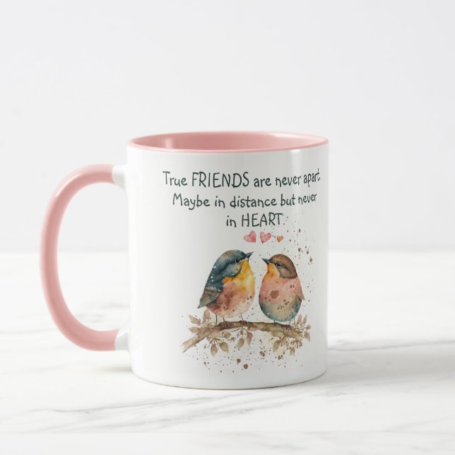 Caneca Amigos verdadeiros nunca estão separados, talvez a (Esquerda)