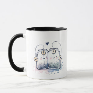 Caneca Amizade Engraçado Azul Melhor Tea Pun Humor