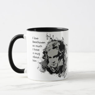 Caneca Amo Beethoven tanto, Eu Cito Tão Divertido