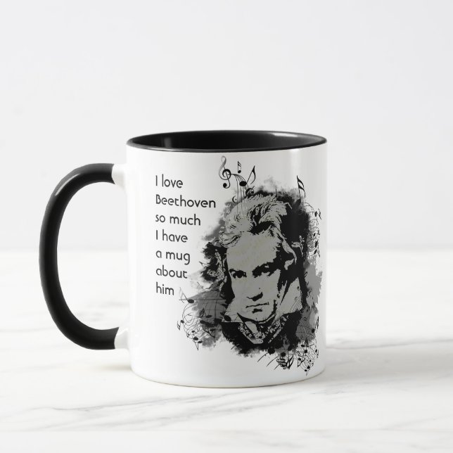 Caneca Amo Beethoven tanto, Eu Cito Tão Divertido (Esquerda)