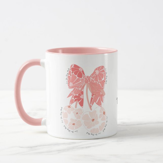 Caneca Amo cereja muito fruta engraçado (Esquerda)