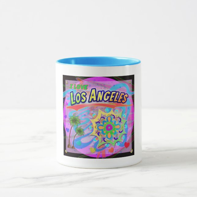 Caneca Amo Los Angeles, Verdadeiro Progresso Mug (Centro)