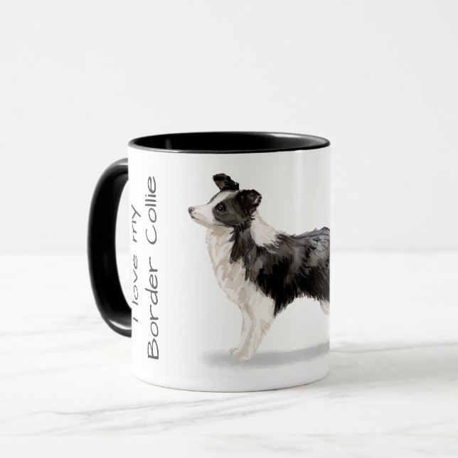 Caneca Amo Meu Border Collie (Frente Esquerda)