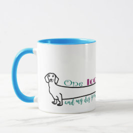 Caneca Amo Meu Cachorro Salsicha Dachshund Engraçado Fofo