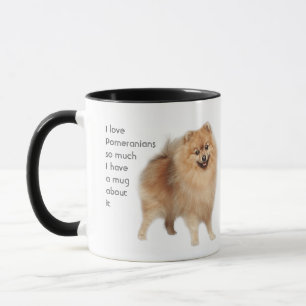 Caneca Amo Pomeranianos Cachorros Tão Divertidos Que Cit