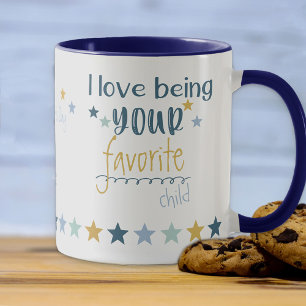 Caneca Amo ser o seu filho favorito - Dia dos Pais engraç