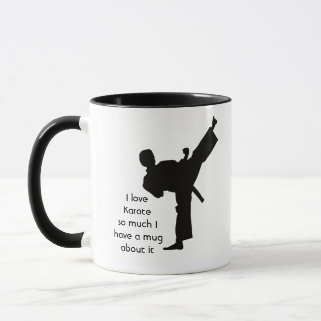 Caneca Amo tanto o Karate, eu me divirto. (Esquerda)