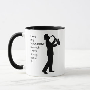 Caneca Amo tanto o SAXOPHONE, eu faço uma citação diverti