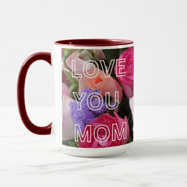 Caneca Amo-te, mãe Dia de as mães feliz (Esquerda)