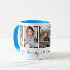 Caneca Amo-Te Vovô Vovô, Vovô, 5 Colagem Fotográfica