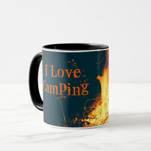 Caneca Amor Acampamento Fogueira Fogo Personalizado