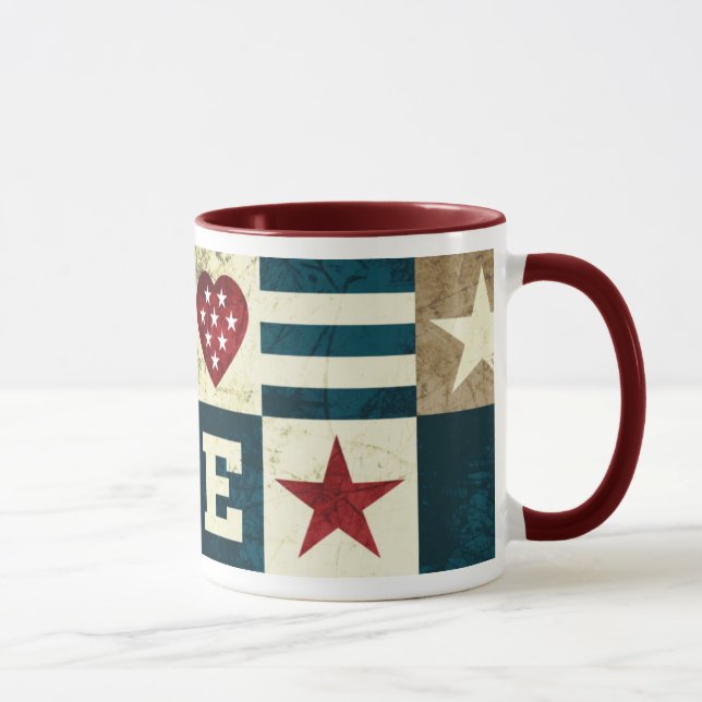 Caneca Amor América patriótica (Direita)