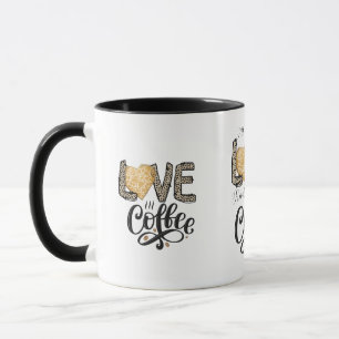 Caneca Amor Café cômico e giro citações para ela