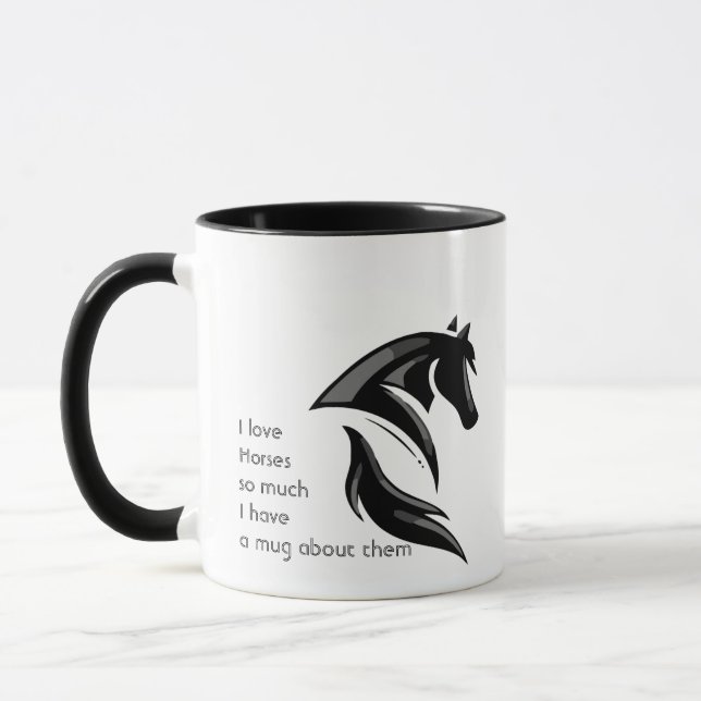 Caneca Amor Cavalos Animais É Tão Divertido Que Canta Mug (Esquerda)