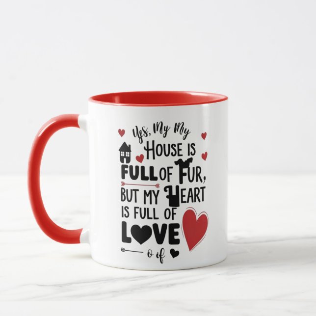 Caneca Amor Cheio De Pelo (Esquerda)