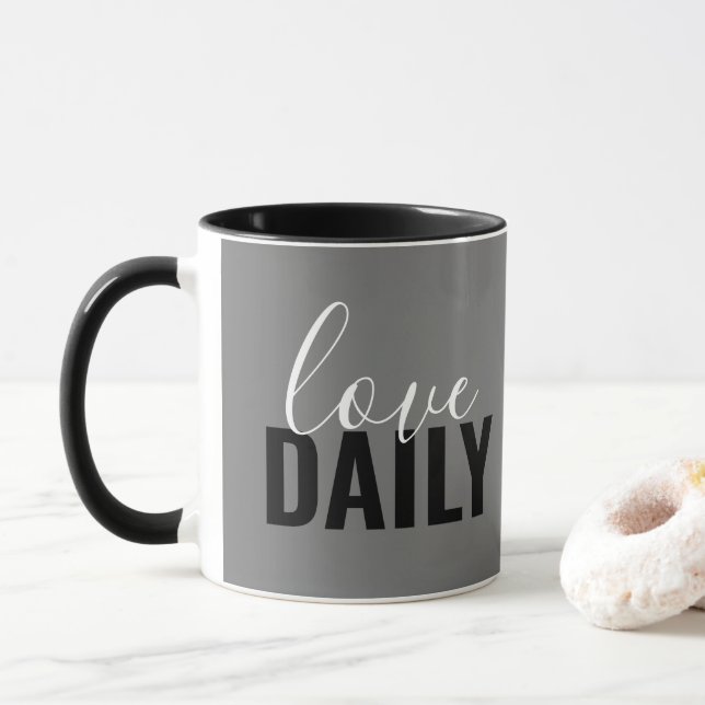 Caneca amor chic simples DIÁRIO | (Com Donut)